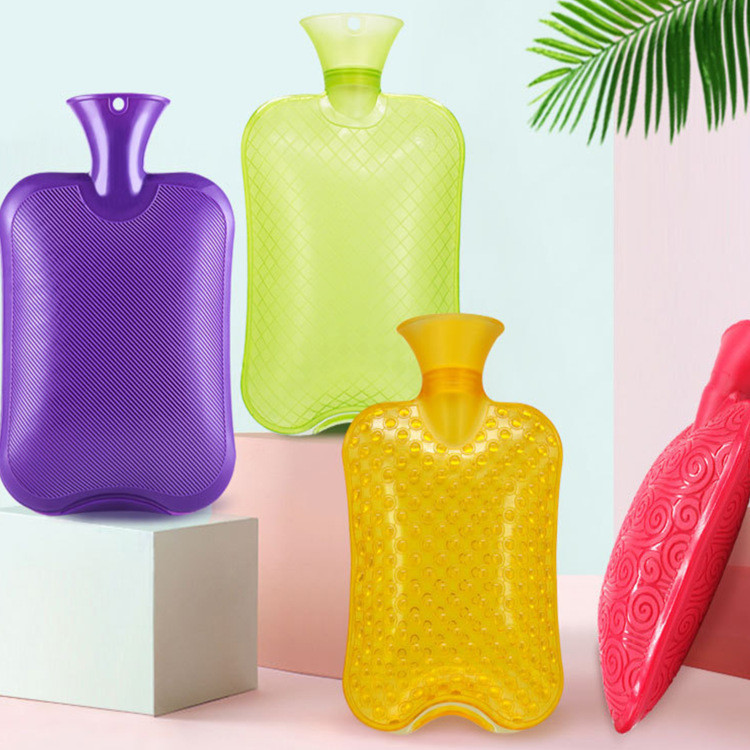 Soft Rubber Hot Water Bottle With Cover , Hot Water Bag 3 Litre For Cramps Pain Relief