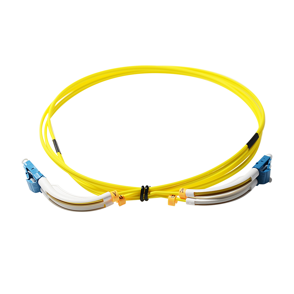 Customized 1m SC LC Fiber Patch Cord Cable With 90 Degree Angle Boot