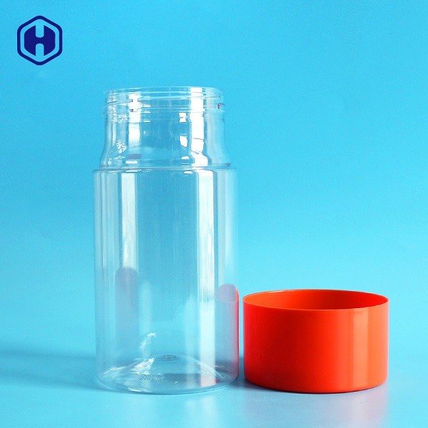 Stackable Round Wide Mouth Plastic Jars Home Kitchen Use Space Saving