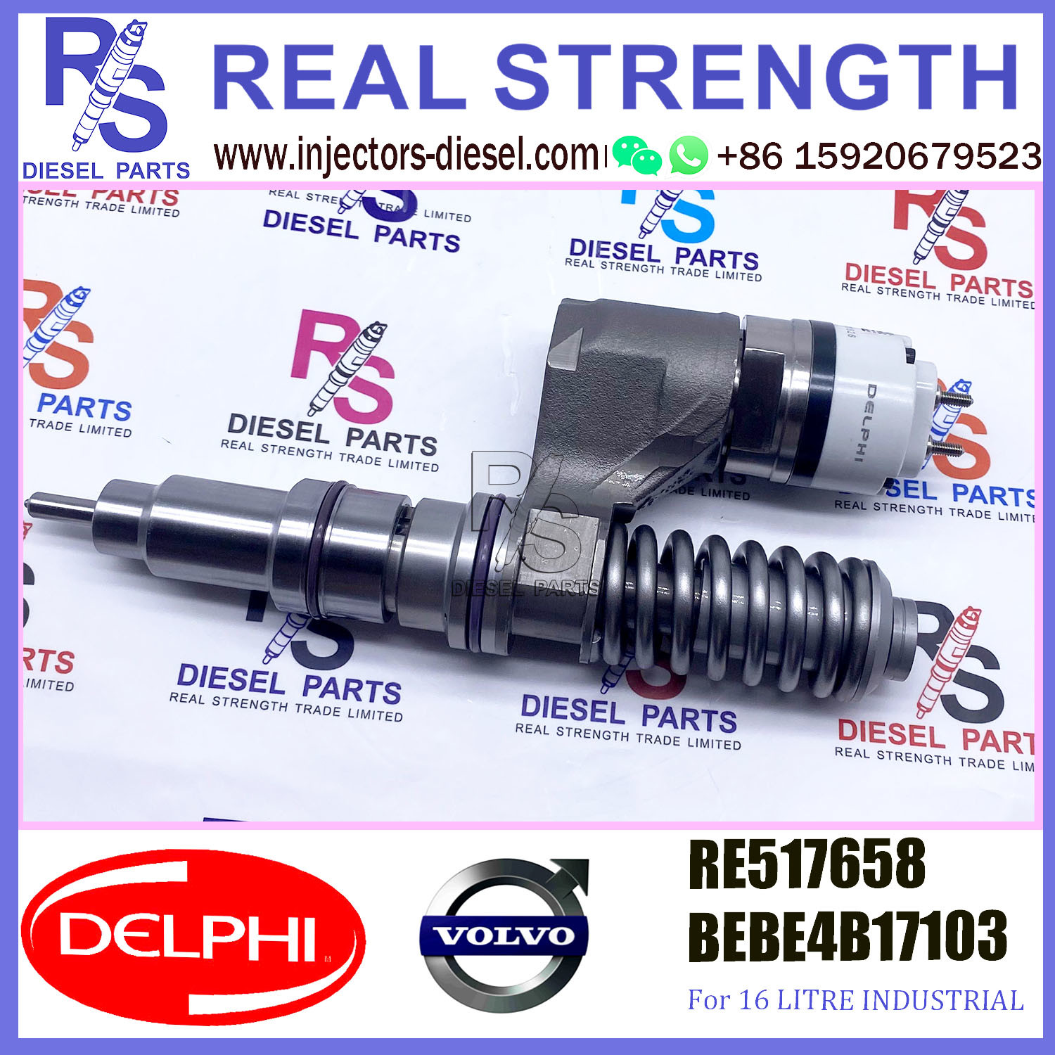 RE517658 BEBE4C17103 Diesel Pump Injector For 6125 TIER 2 -OH - HIGH POWER