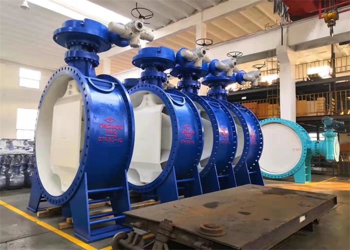 PN1.6 Mpa Rubber Lined Butterfly Valve , Cast Iron QT450 Valve Butterfly Wafer