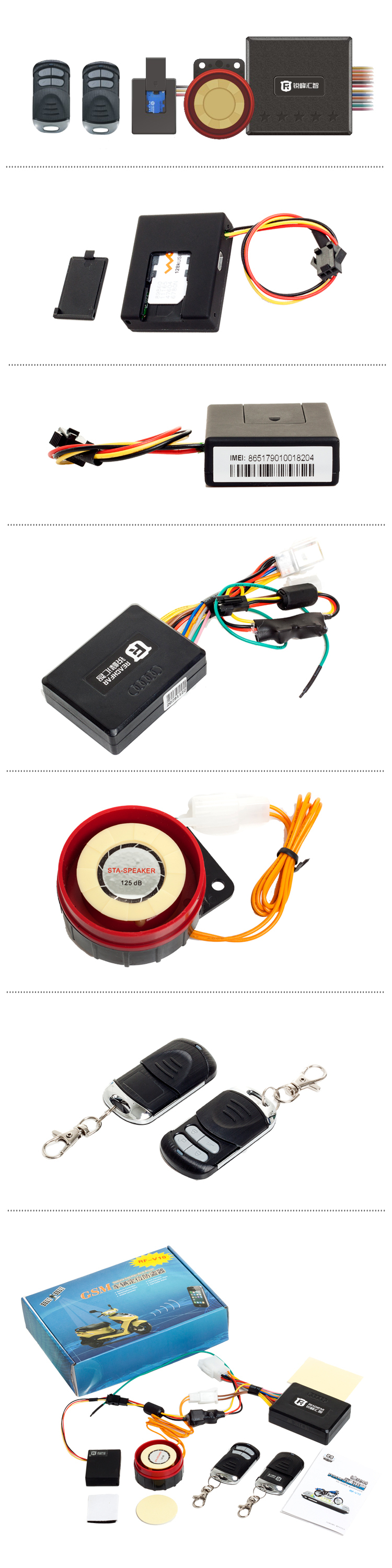 Mini GPS tracker for motorcycle with website SMS tracking anti-theft gps tracker