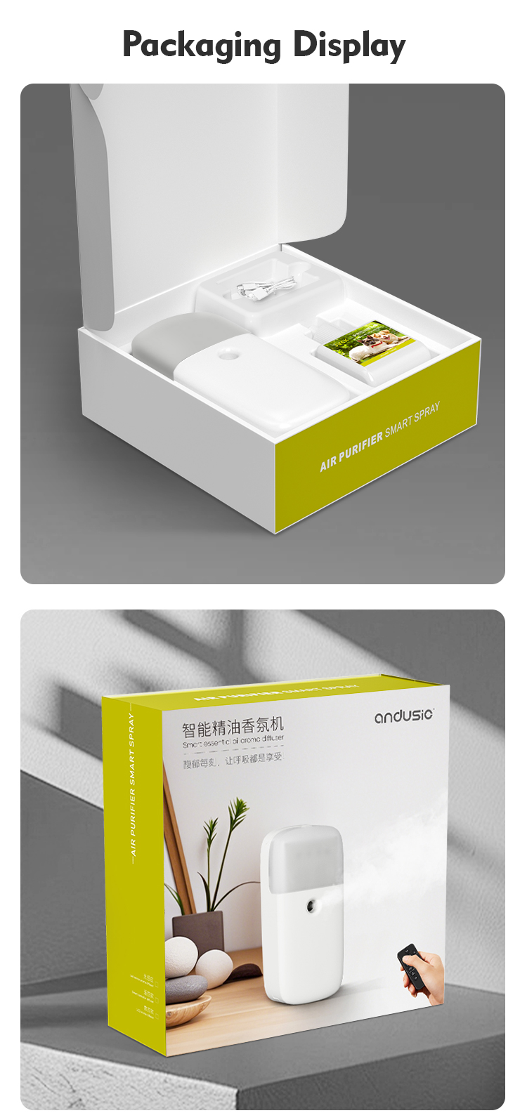 101 - 200 ML Ultrasonic Aromatherapy Diffuser With 35 DB Noise And 6V Voltage For Home Hotel Bathroom Kitchen
