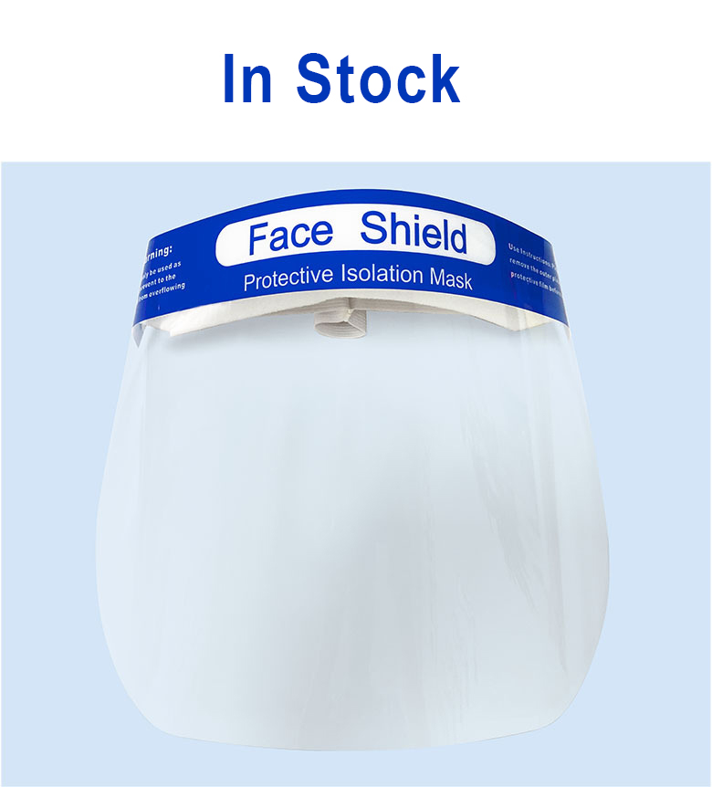 Public Area Clear Plastic Face Shield FDA Certificated High Temperature Resistance