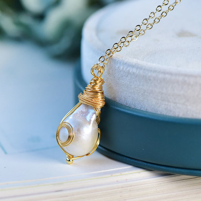 New Trendy Natural Pearl Necklace For Women Copper Natural Baroque Pearl Necklace Jewelry Party Wedding Choker Necklace