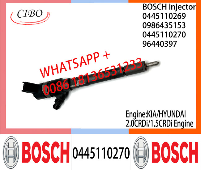 BOSCH injetor 0445110269 0445110270 Common fuel Injector 0986435153 96440397 for KIA/HYUNDAI 2.0CRDi/1.5CRDi