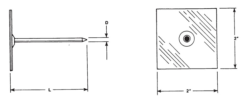 Stainless Steel Self Adhesive Insulation Pins For Ductwork Corrosion Resistant