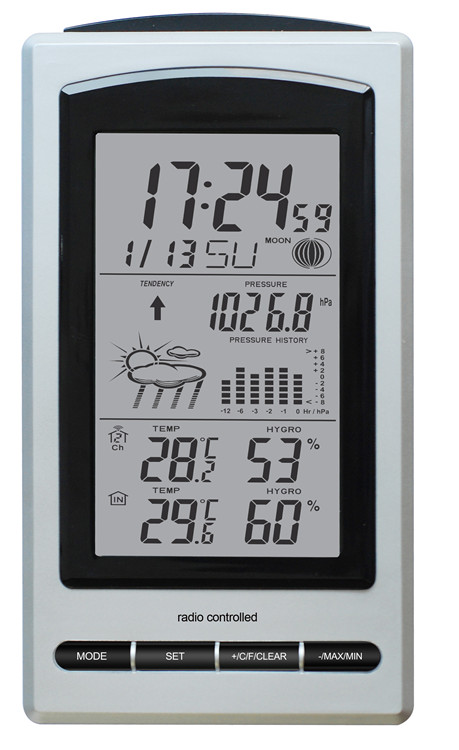 Weather Station With Outdoor Temperature Humidity And Pressure Forecast