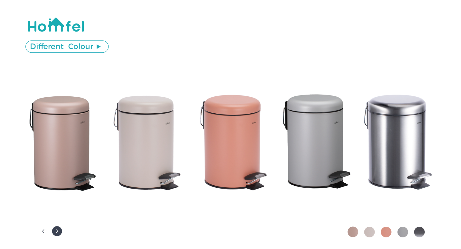 Home Office 30L Household Soft Close Round Armor Pedal Trash Bin With Thin Lid For Bathroom Waste Bins Trash Can