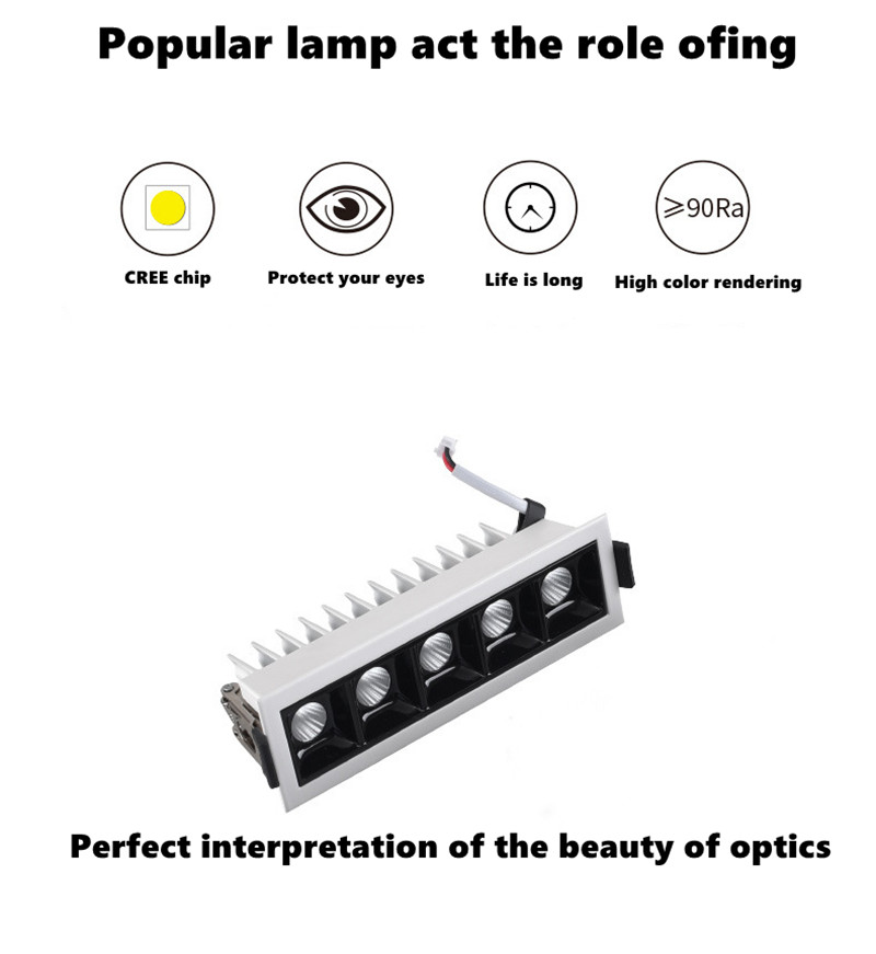 IP55 Ceiling Recessed Led Strip Lighting 7W 10W 2700K-3000K Warm White
