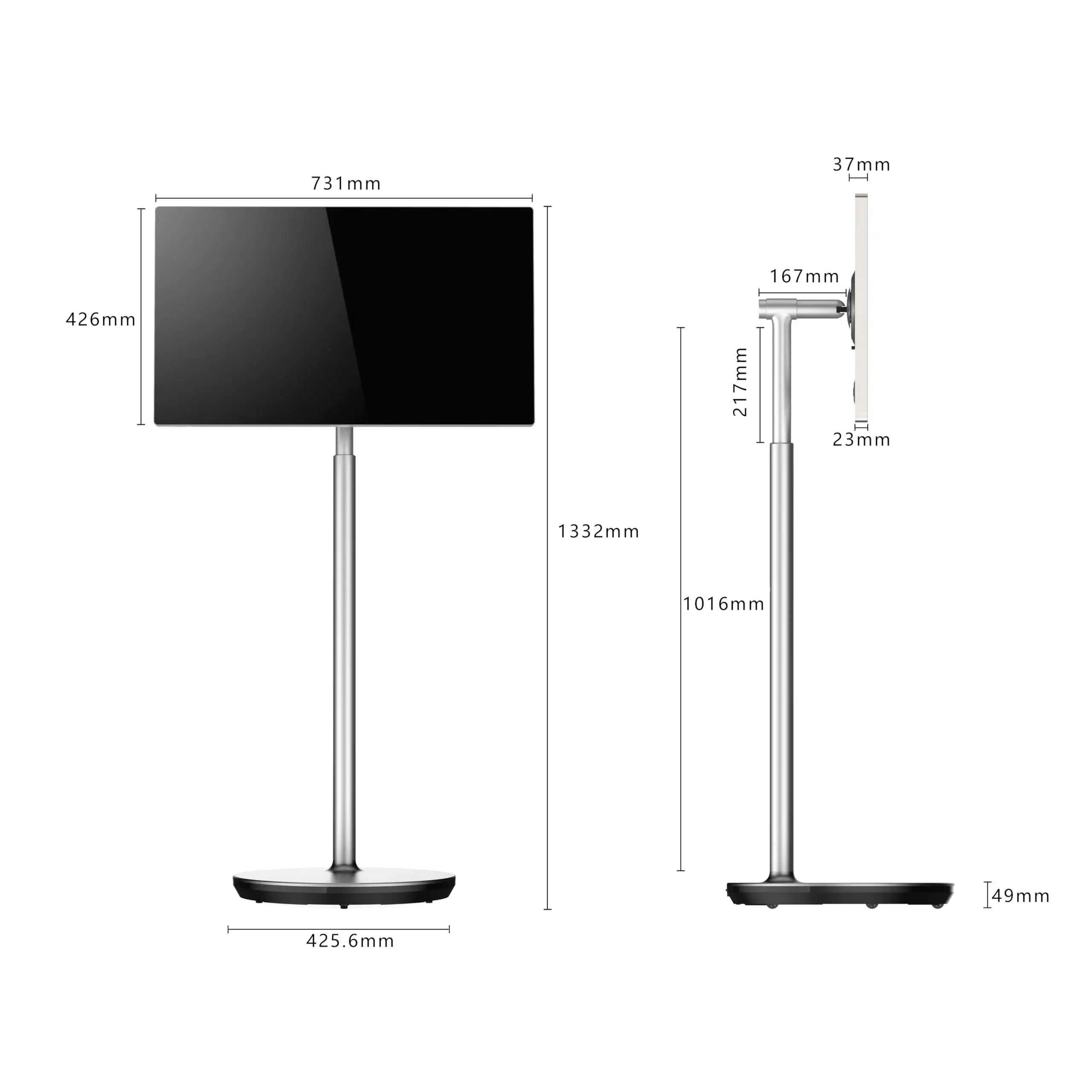 Movable 32inch 4+32g Android12 Capacitive Touch Screen Smart Standby Me Tv For Home