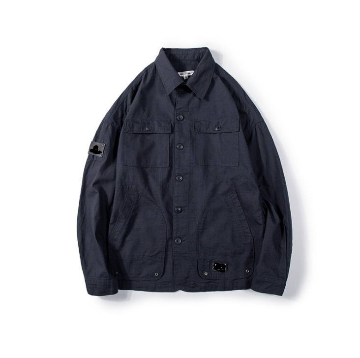 Durable Mens Reflective Jacket Oversize Streetwear Mens Military Cargo Jacket