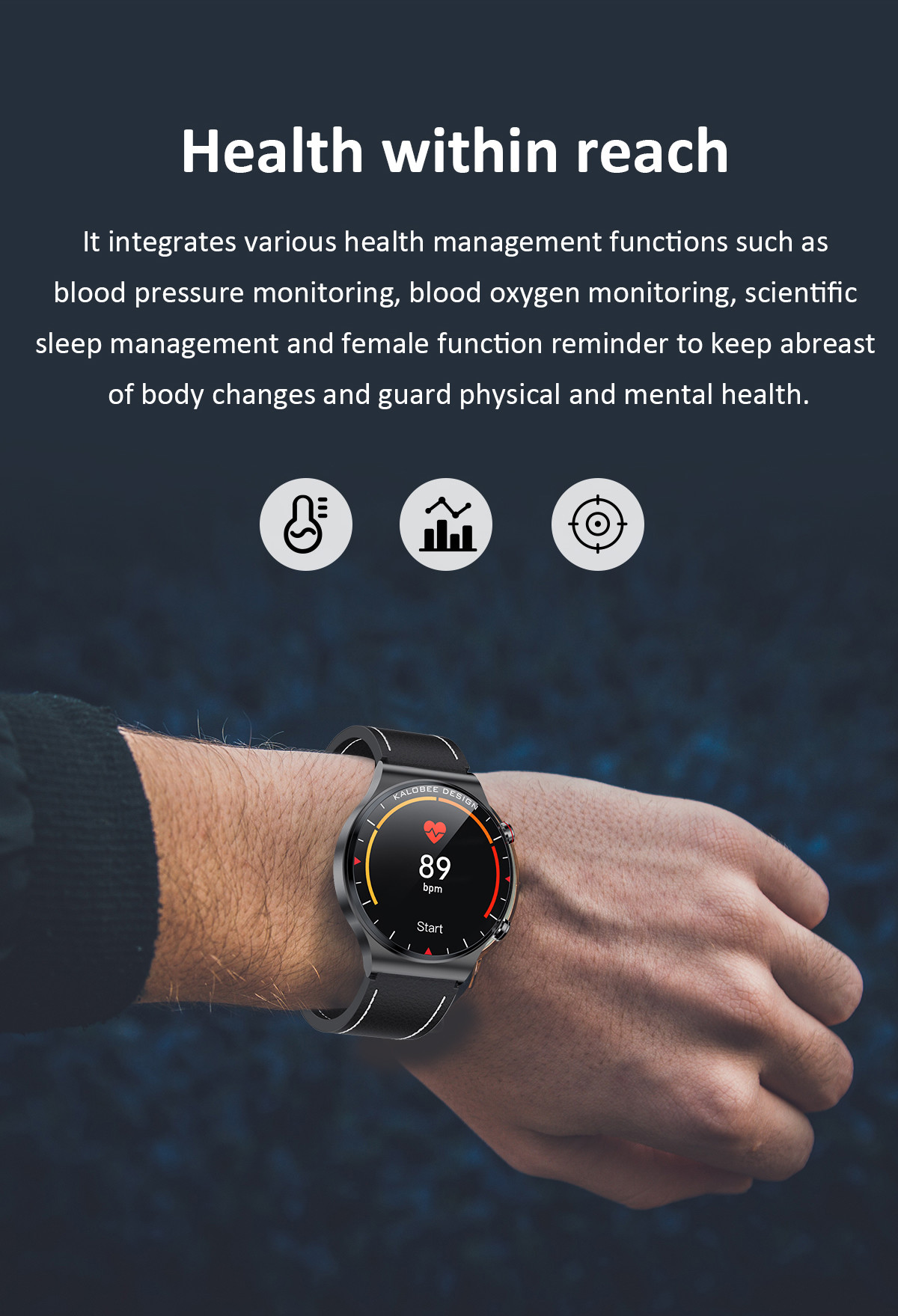 1.3 Inch BT4.0 Waterproof Sport Smartwatch 290mAH For HUAWEI GT2 PRO