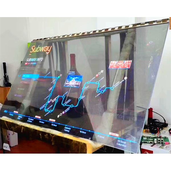 Quality Large Transparent OLED Touch Screen / Thin Transparent Video Glass Screen for sale