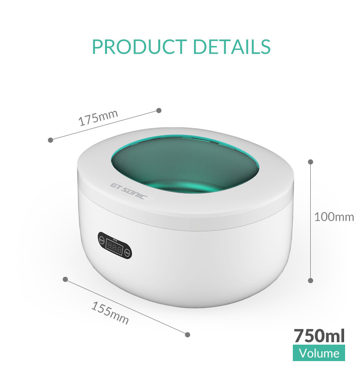 UKCA Home Ultrasonic Cleaner 750ml For Shavers Dentures Glasses