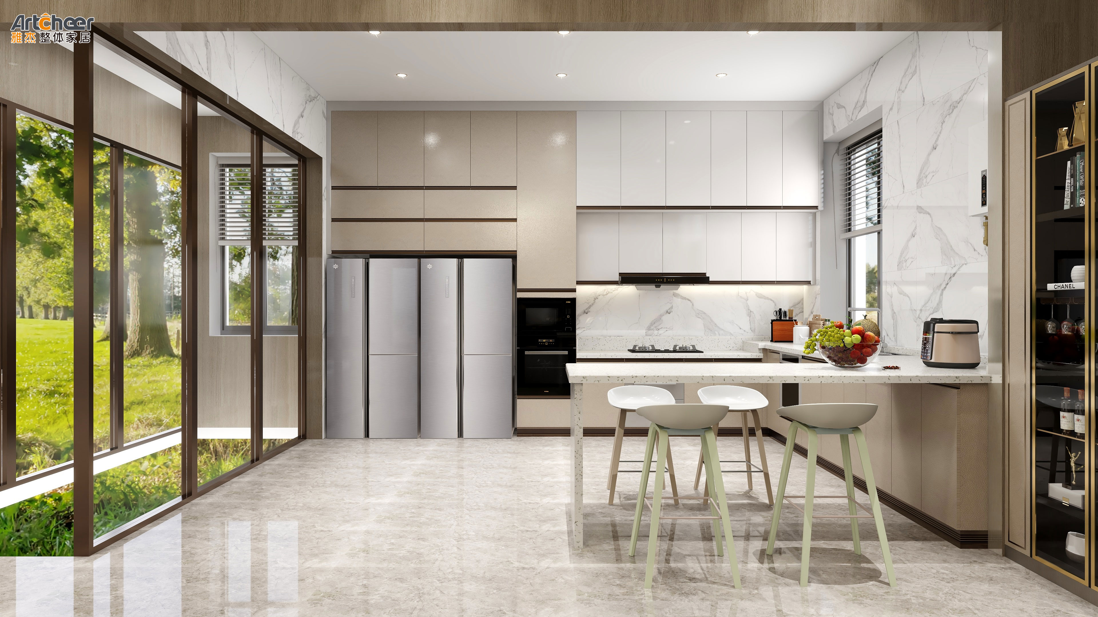 Modern Durable Kitchen Furniture Corner Wooden Cabinet with Custom Wood Cabinets