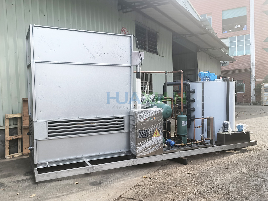 Industrial Flake Ice Machine 10 Ton Evaporative Fresh Water For Fishes