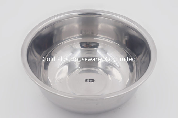26cm China supplier thin stainless steel indian basin circular gift basin