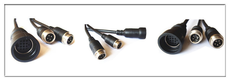 12V 24V 13 Pin Din Cable For Rear View System , Video And Power Cable Single Shielding