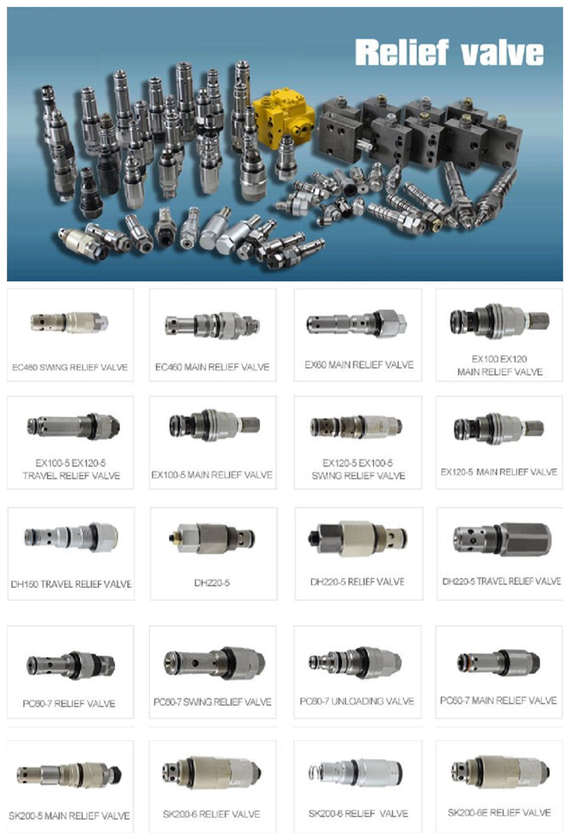 SK120-5 SK200-5 Excavator Relief Valve Main Control Relief Valve YN22V00002F1