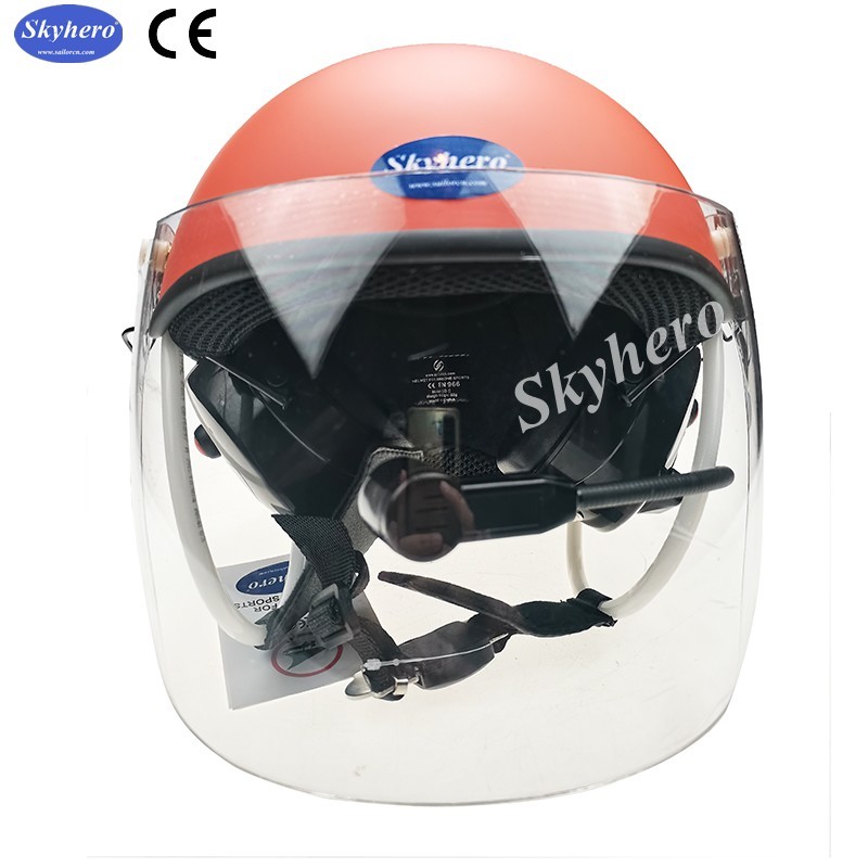 Noise cancel Powered paragliding helmet White PPG helmet EN966 Paramotor helmet