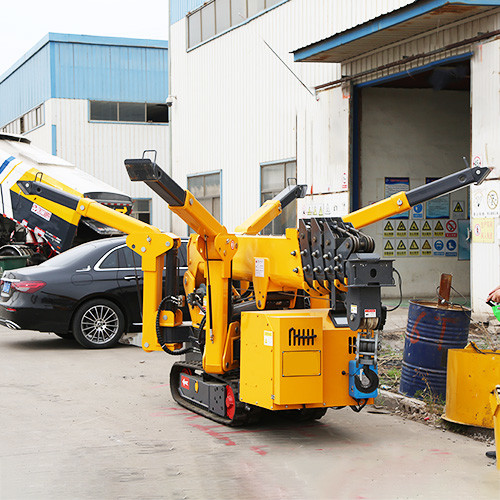 ZHONGMEI Mini Cranes Crawler Crane 1.2t Efficient Lifting Capacity Small Hydraulic Spider Crane