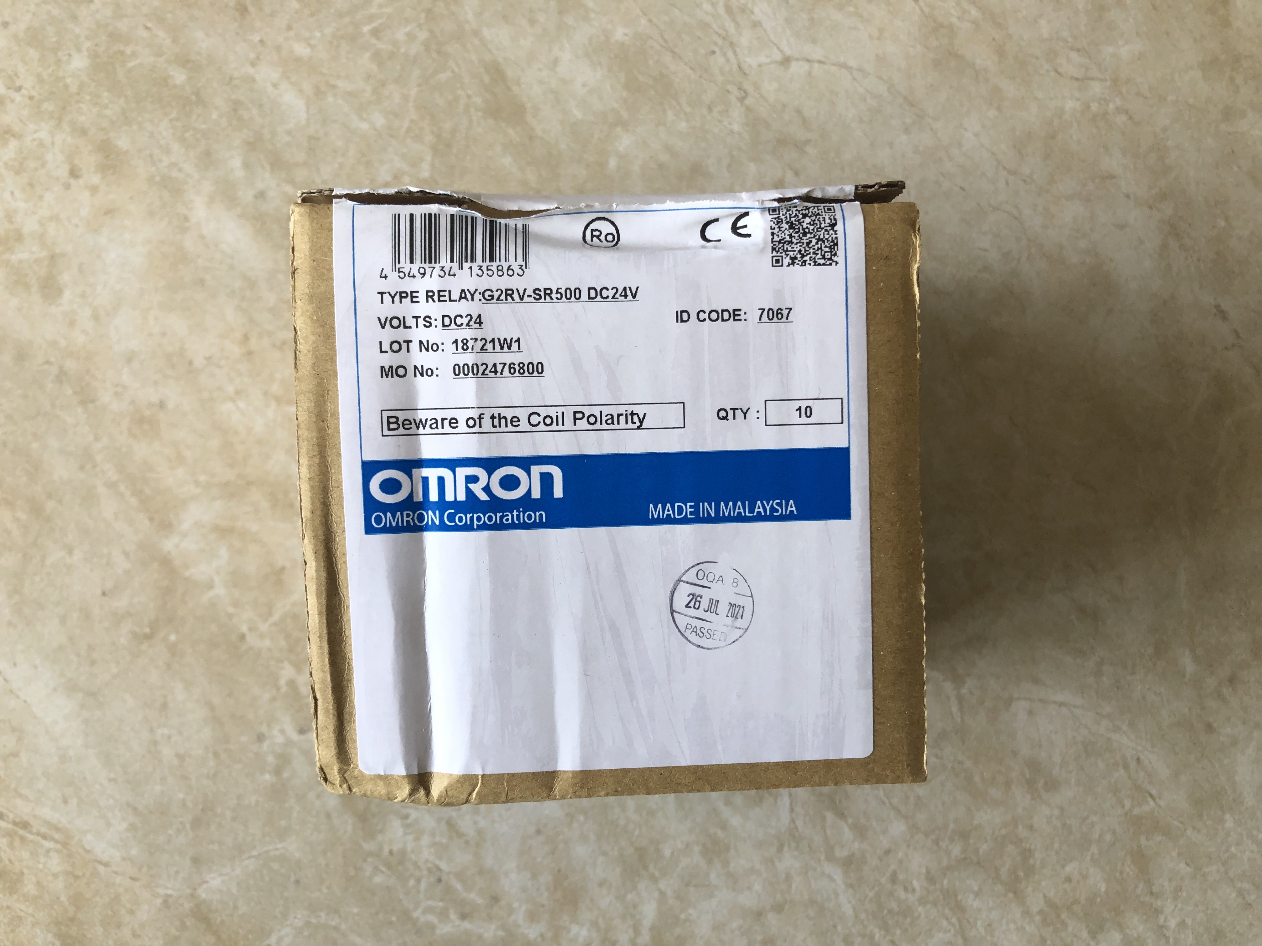 Buy cheap G2RV-SR500 DC24 Industrial Omron PLC Automation Control System product