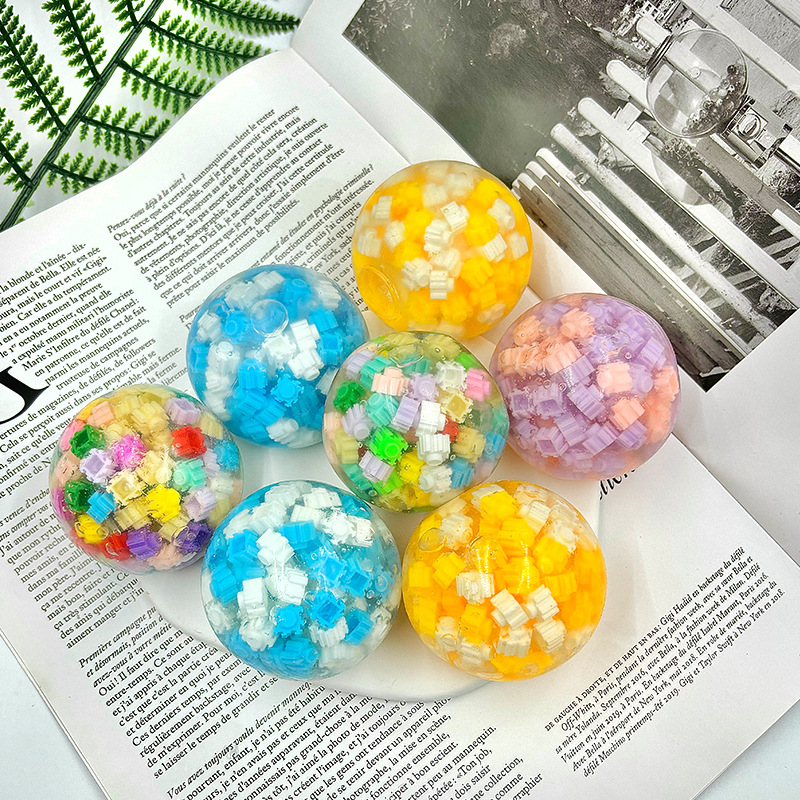 Wholesale TPR Spherical Decompression Toys High Quality Plastic Building Blocks Handmade Spherical Toys