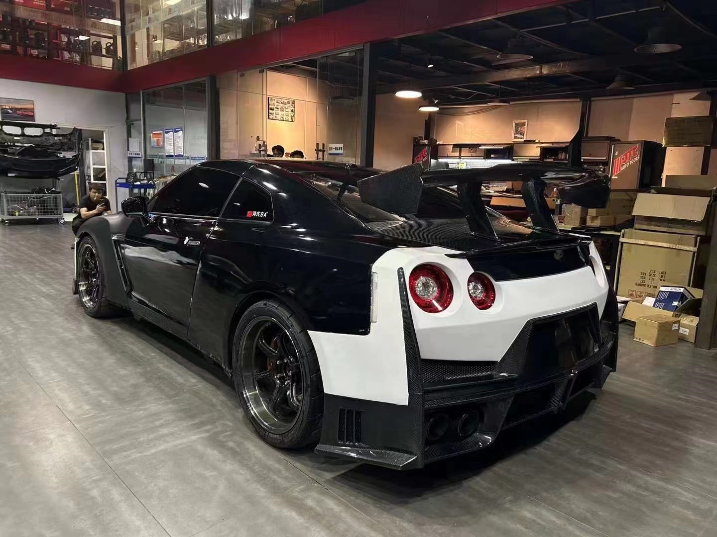 2024 nissan gtr body kit replacement nismo style spoiler car front rear hood