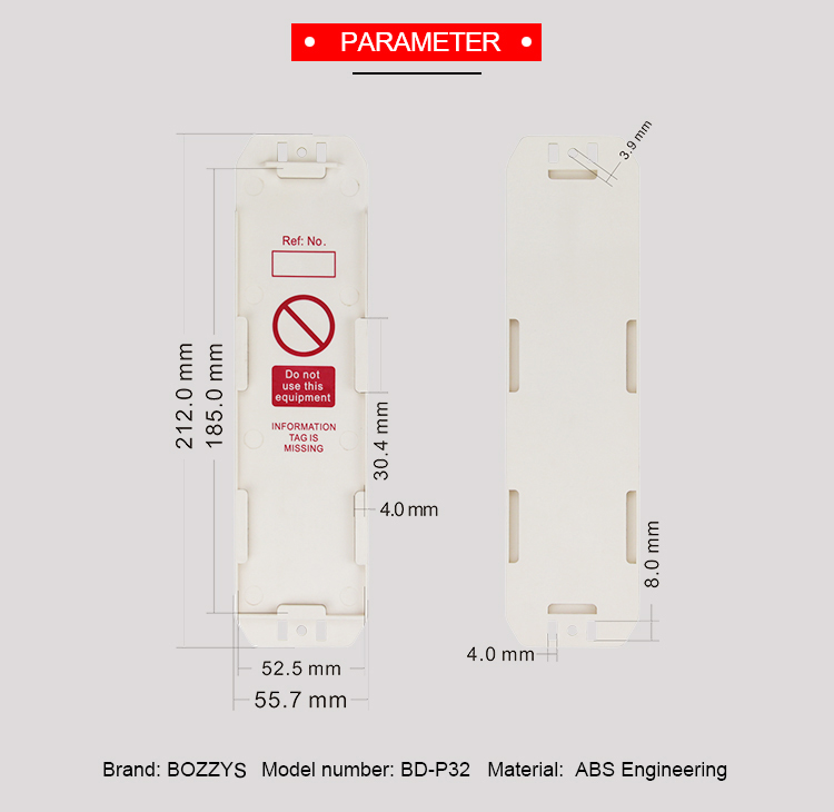 Scafftag tag holder with PVC rewritable double-sided cardboard
