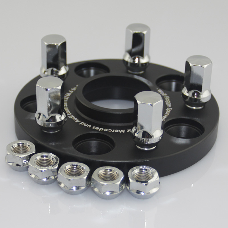 5x112/66.6 To 5x114.3/60.0 Billet Hubcentric Forged Aluminum Wheel Spacers For Mercedes & Audi Bolt-On To Nut-On
