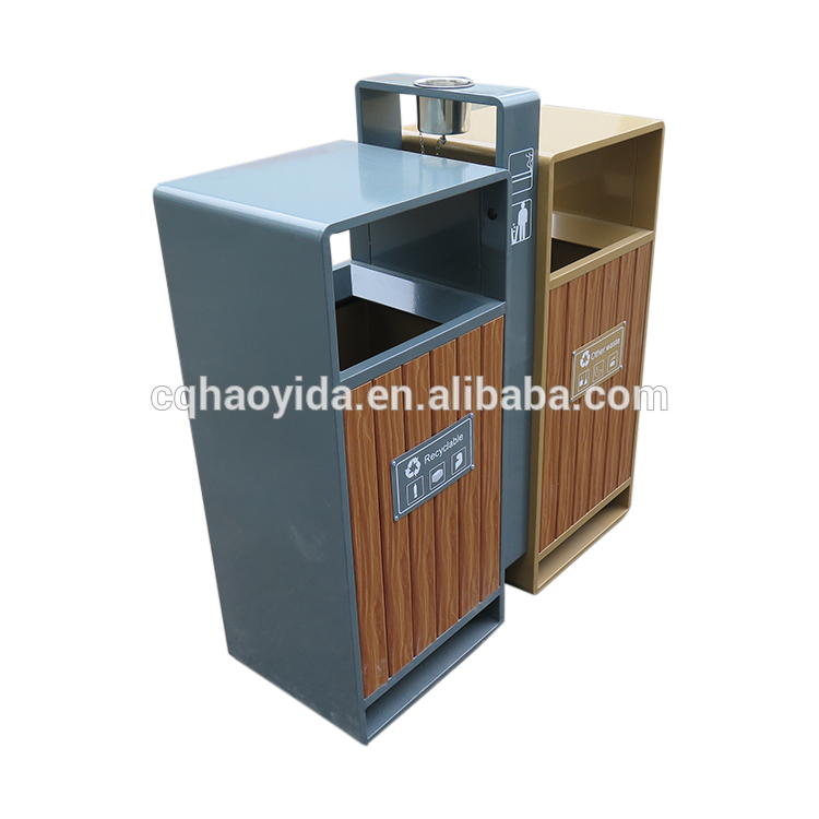 Standing 900mm Length 31.7gal Outdoor Wooden Trash Can