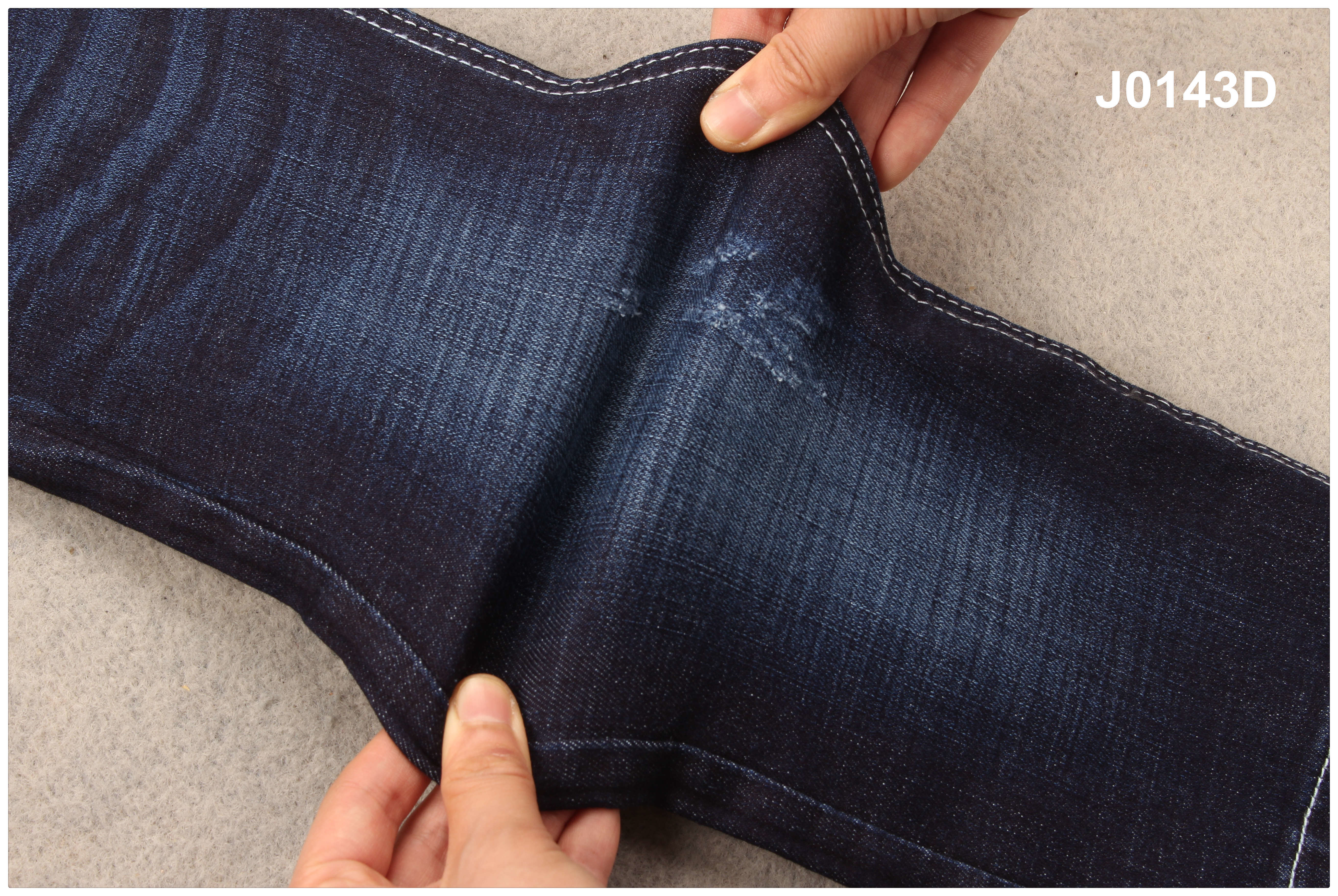 Mid Weight Thick Dark Blue 10.6 Oz 1.3 % Rayon Denim Fabric For Garments