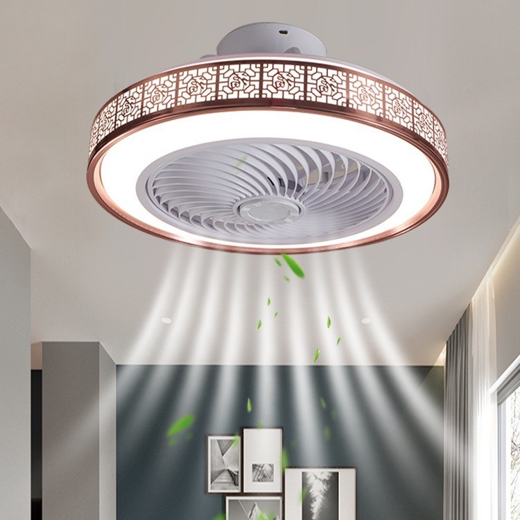 Modern Chinese-Style LED Ceiling Fan Lamp Cross-Border Exclusive for Living Dining Room Integrated LED Ceiling Fan