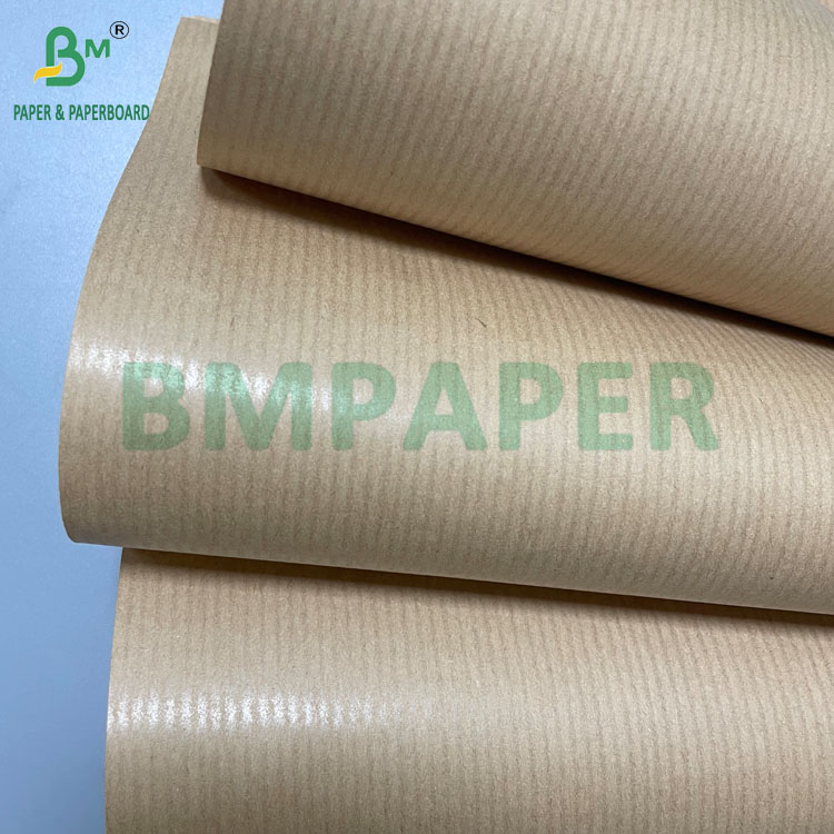 Virgin Wood Pulp 30GSM to 120GSM Unbleached MG Ribbed Kraft Wrapping Paper 