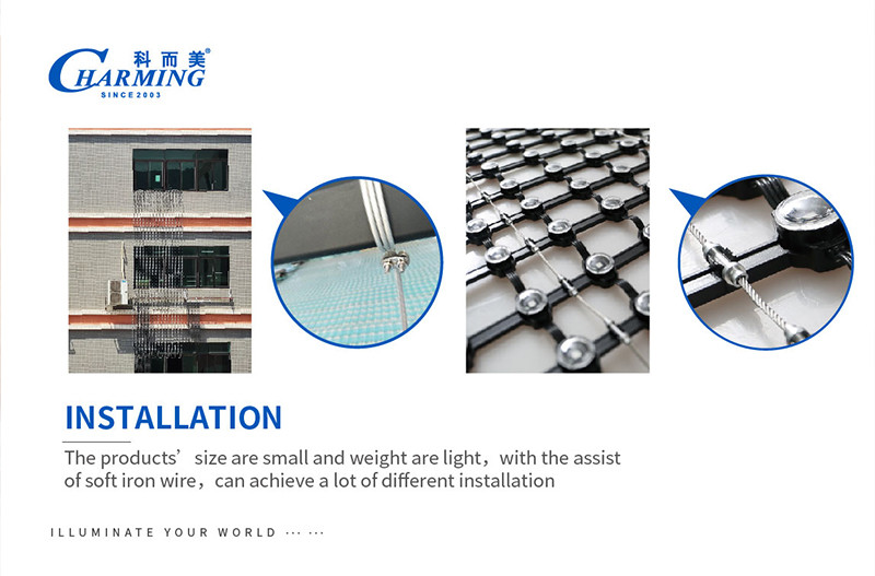 SMD5050 DC12V LED Mesh Screen Outdoor Multi Scene 440x5005MM