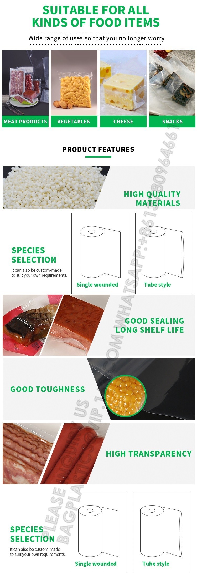 Nylon Lldpe Meat Cheese Shrink Film Bag Packaging Transparent Printing Shrink Film