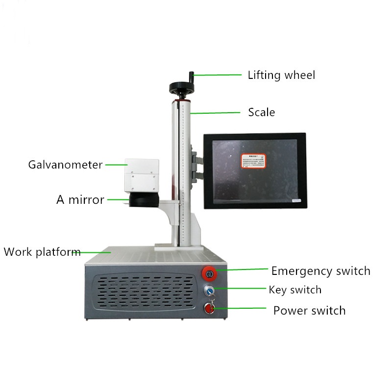 IPG JPT laser source color printing fiber laser marking machine price 20w 30w Mopa or Q source