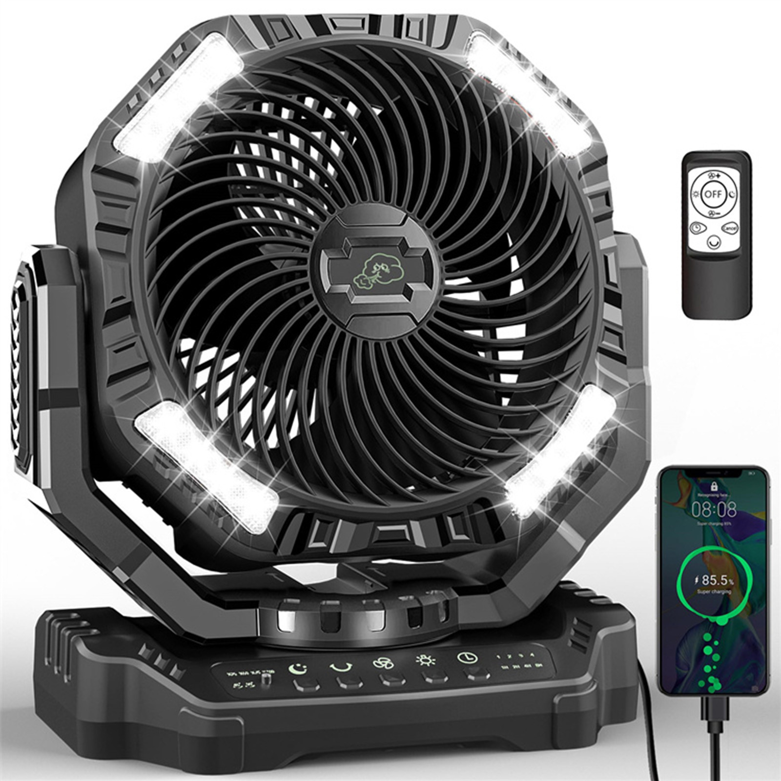 Socool Fan 4kg Multifunctional Portable Fan Power Supply Rechargeable Battery Less Than 50 DB Noise Level
