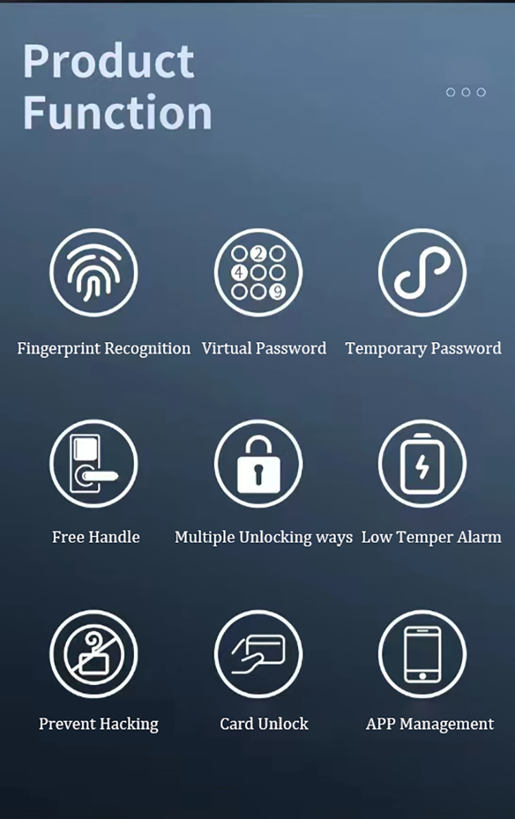Aluminum Alloy Smart Home TTlock Keyless Digital Door Lock Biometric Fingerprint Door Lock