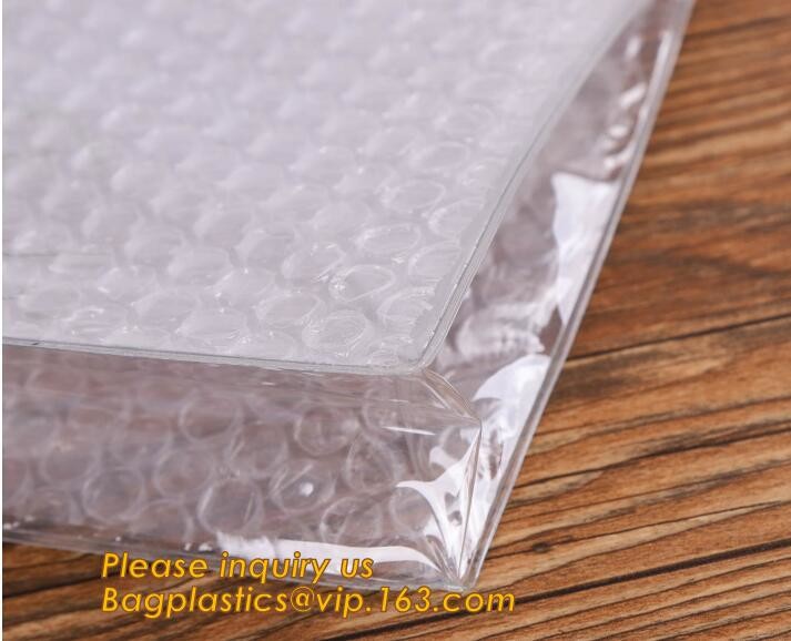 Holographic Factory Shiny gold Cosmetic bag Zipper Bubble Bag zip-lock Slider Padded Mailer metallic bubble zipper bagea