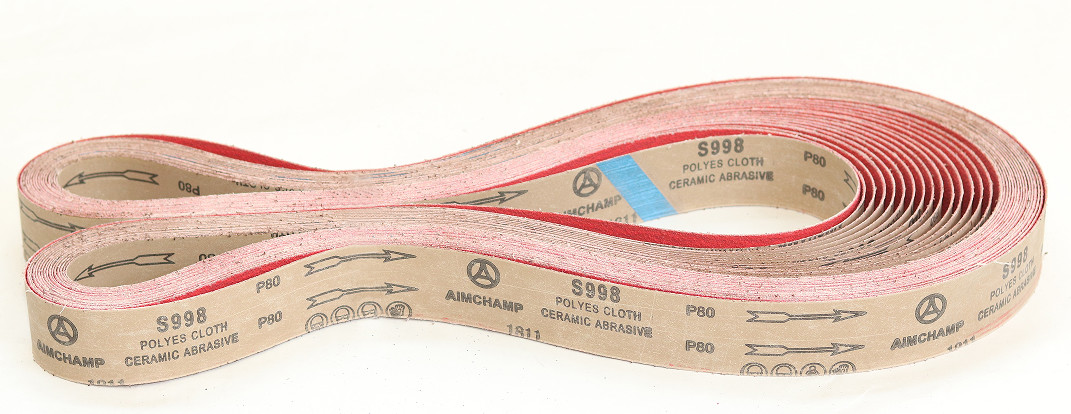 Ceramic Alumina Y-Wt Sanding Belts Cool Grinding Metal Polyester Cloth Red Purple