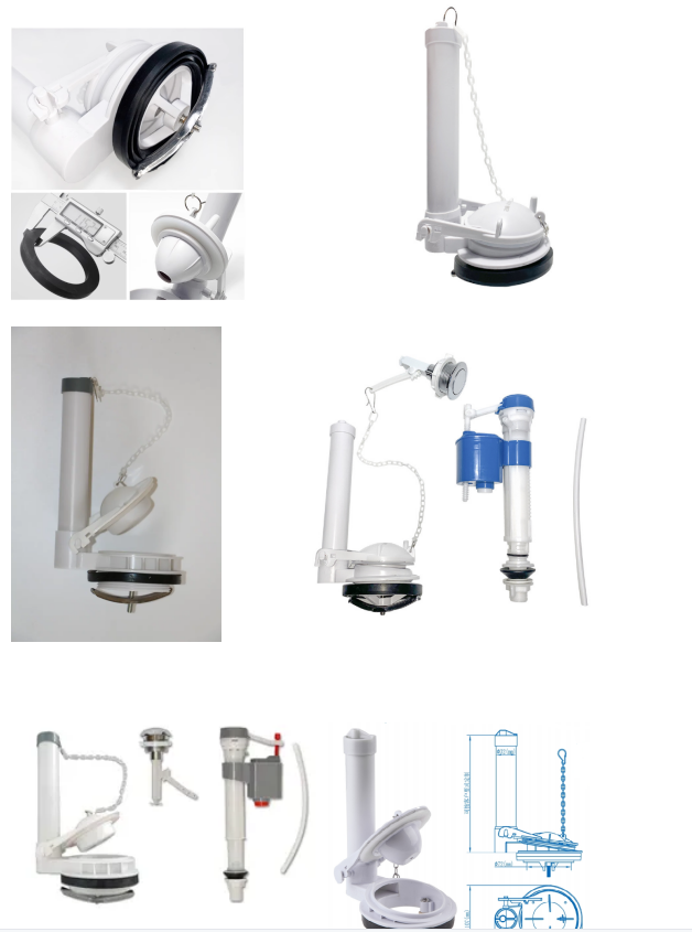 Hotel And Toilet Anti-lock Braking Device Single Side Pull Handle Plastic Full Set Drainage Valve