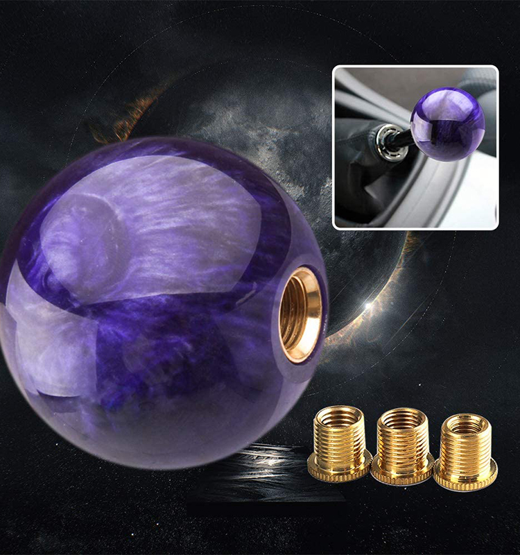 Custom Colorful Ball Gear Shift Knob Resin 54mm OEM Accpetable