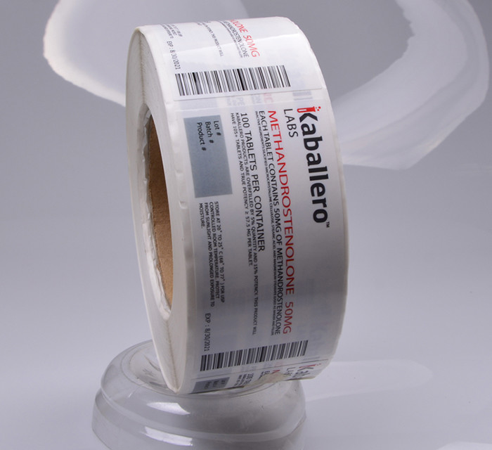 Printing custom high quality glossy self adhesive vinyl jar packaging label in roll