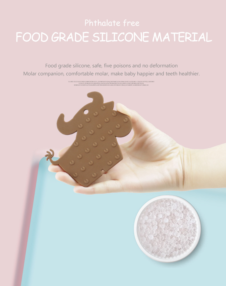 Food Grade Safe Silicone Baby Teether Eco Friendly For Toddler