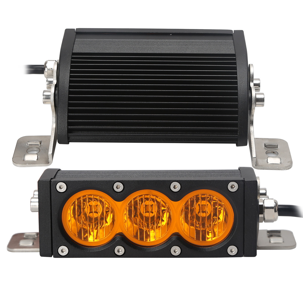 H Style 30W Yellow Color 3pcs 10W CREE LED LIGHT BAR 6000K 10-30V Combo Beam,Flood Beam, Spot beam