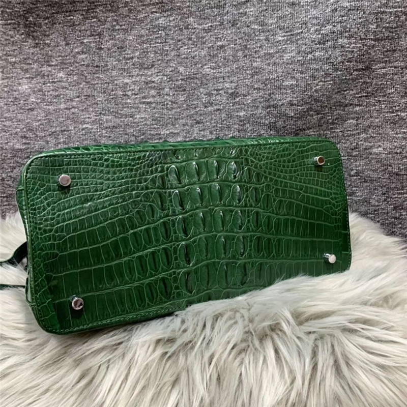 Authentic Alligator Skin Female White Purse Lady Three-way Handbag Genuine Crocodile Leather Women Single Shoulder Bag