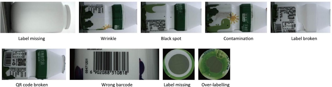 Ethernet Bottle Inspection Vision System Equipment for Label Defect checking