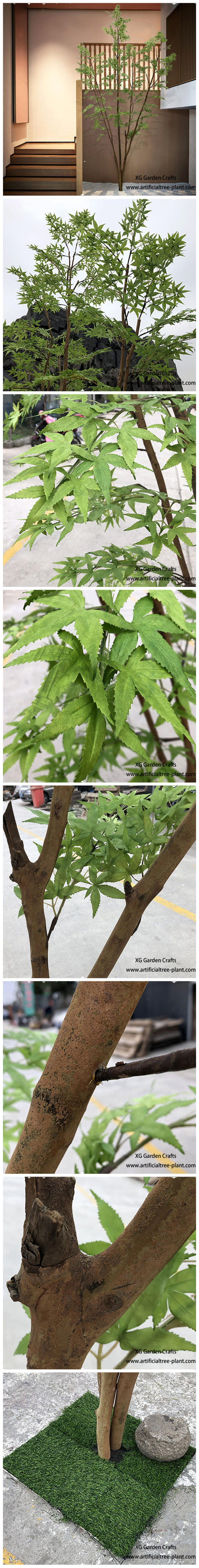 Multi - Wood Combination Artificial Green Maple Tree 2m Height No Crack